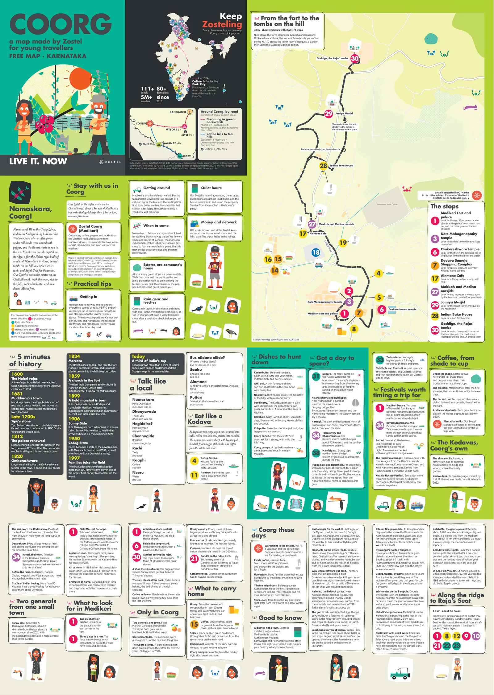 The Coorg city guide: the cover, history, words to know, walks and quests