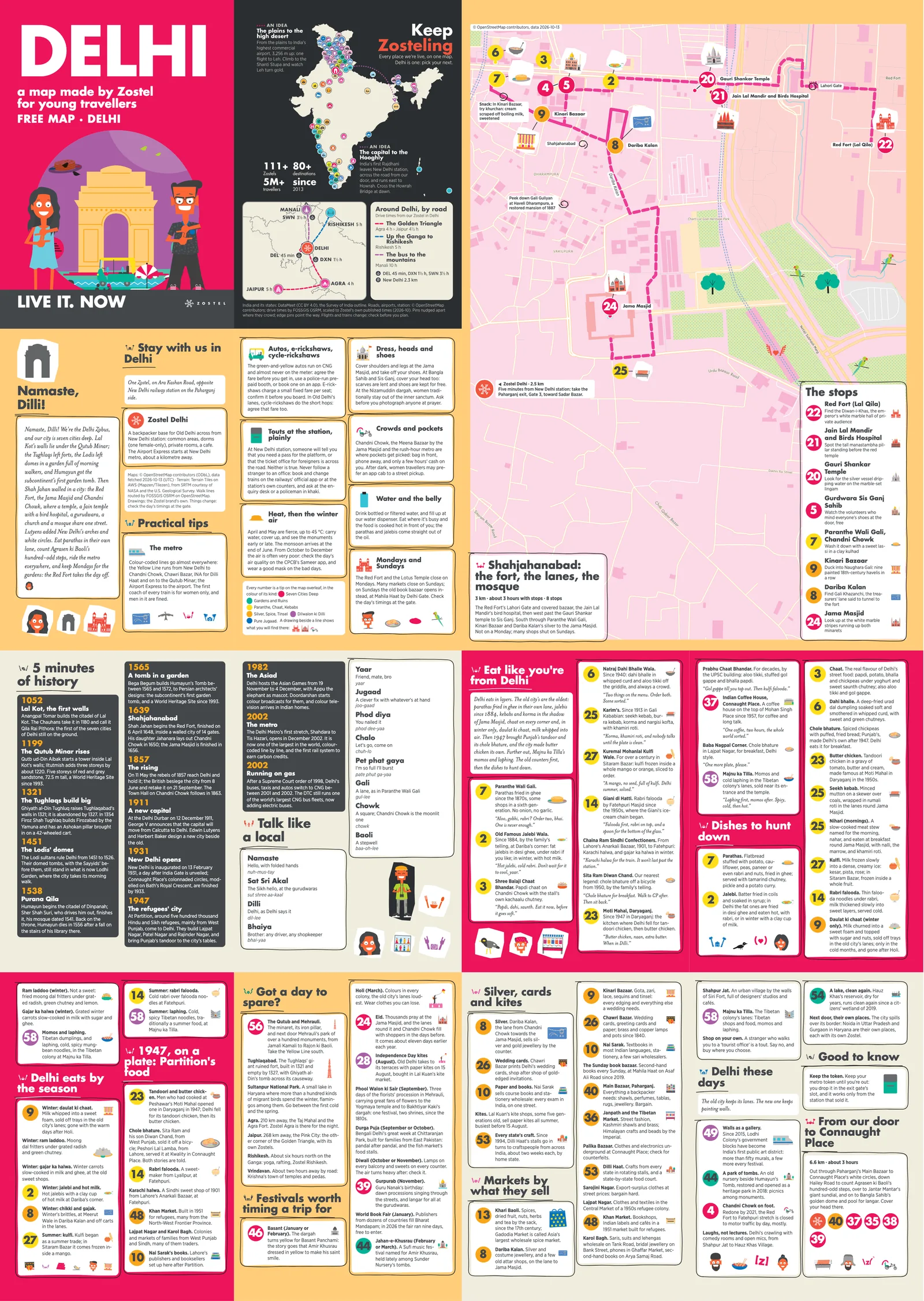 The Delhi city guide: the cover, history, words to know, walks and quests