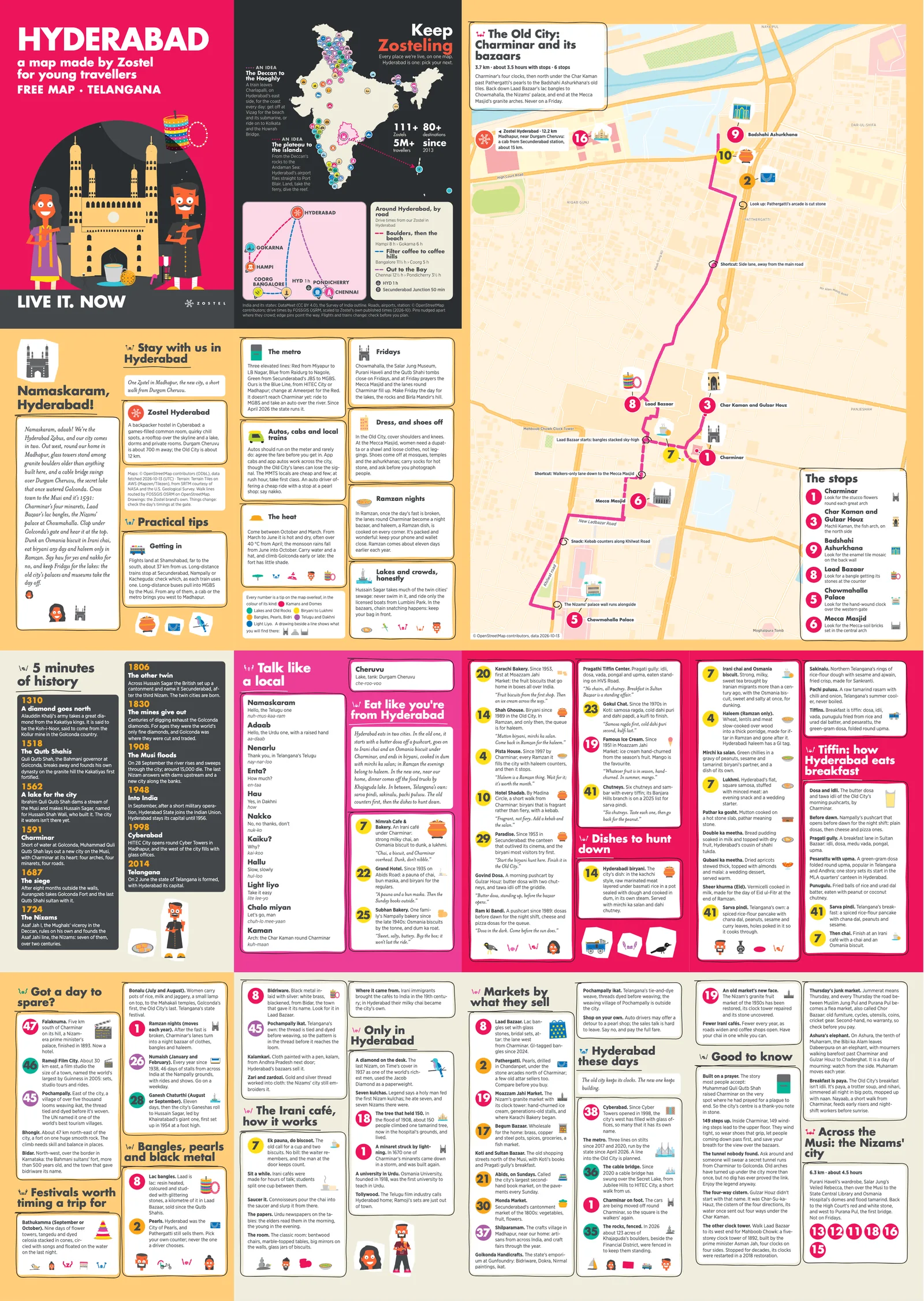 The Hyderabad city guide: the cover, history, words to know, walks and quests