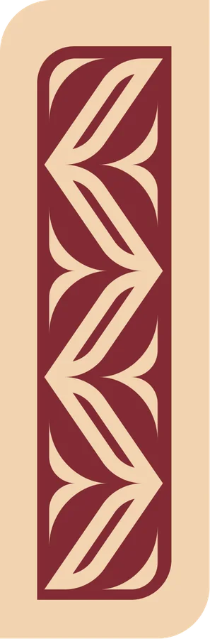 The leaf column: the Z's leaves stacked in a framed strip (the ROOM sign's side)
